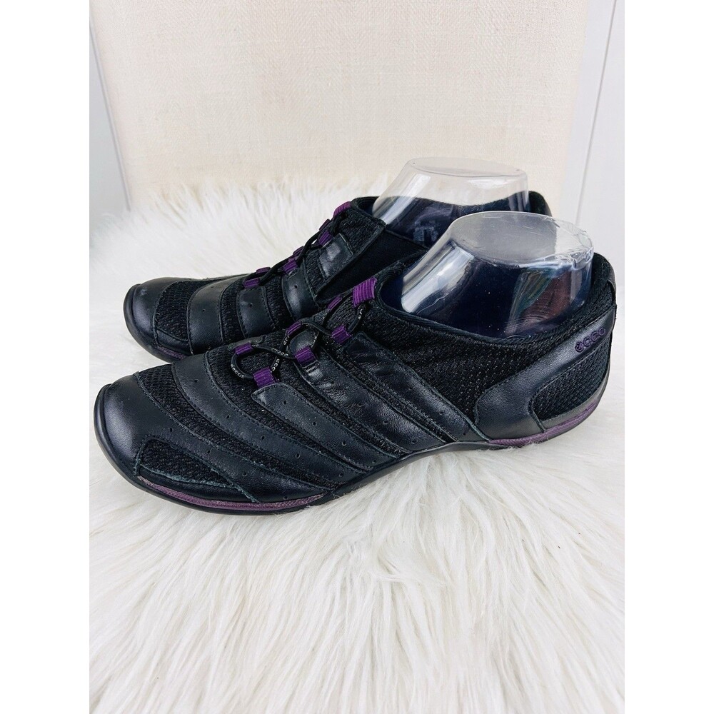 ECCO Rock Kriya Black Bungee Lace Comfort Walking Shoes Sneakers EU41 US10-10.5